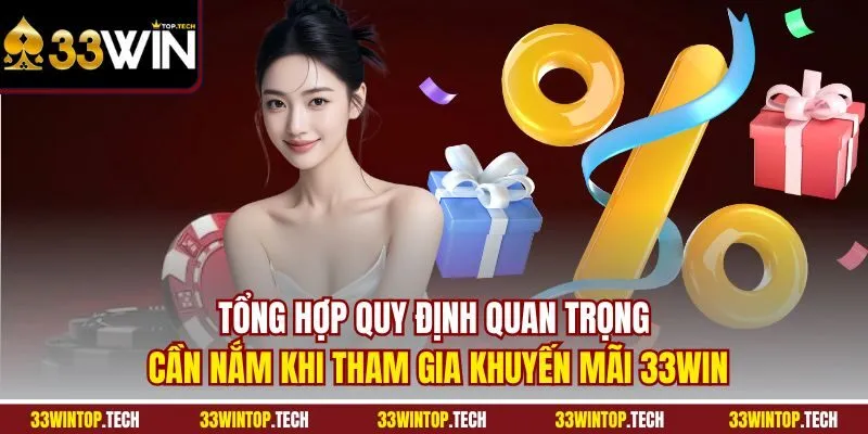 Tổng hợp quy định quan trọng cần nắm khi tham gia khuyến mãi 33WIN
